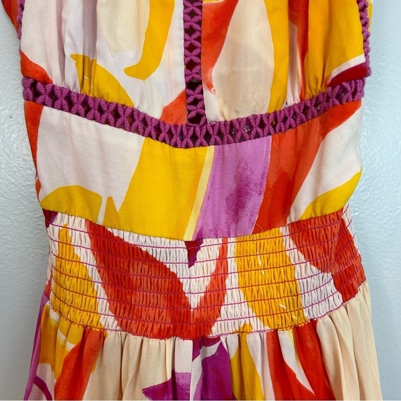 NWT Abel The Label Colorful Abstract Halter Maxi Dress Size Small - Picture 5 of 14